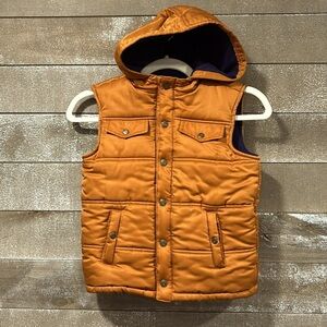 Janie and Jack rust orange fleece lined puffer vest size 5/6